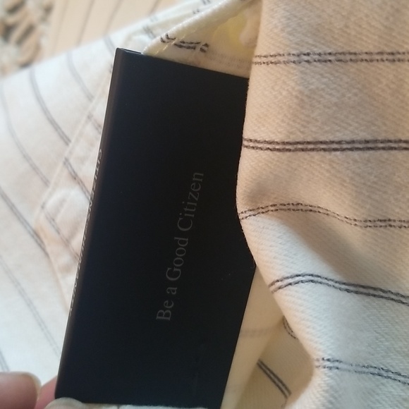 Citizens of Humanity Rocket Crop High Rise Skinny Jean's Ivory/Black Stripe NWT - Picture 14 of 14